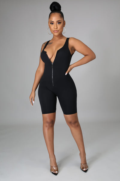 Jordyn Romper Black