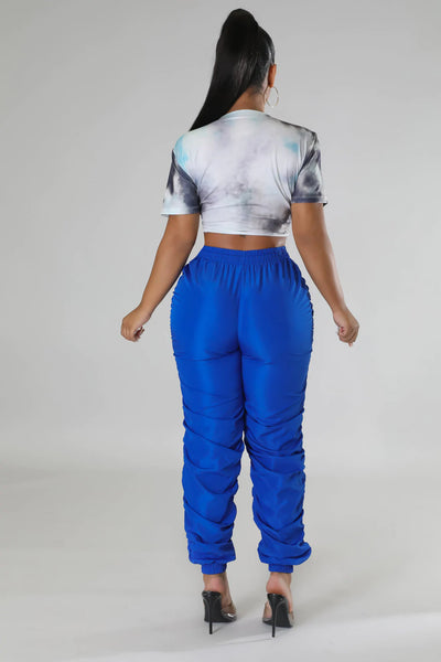 Megan Parachute Joggers Royal