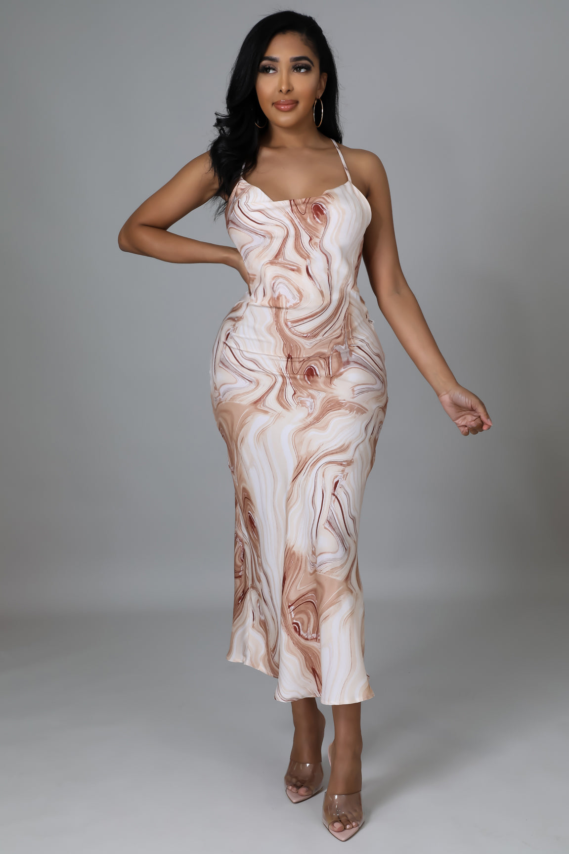 Lexa Satin Midi Dress