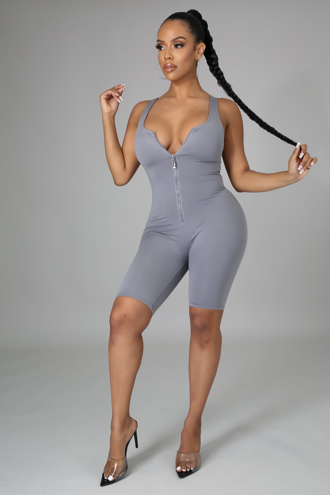 Jordyn Romper Grey