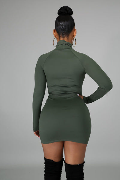 Kris Mini Dress Olive